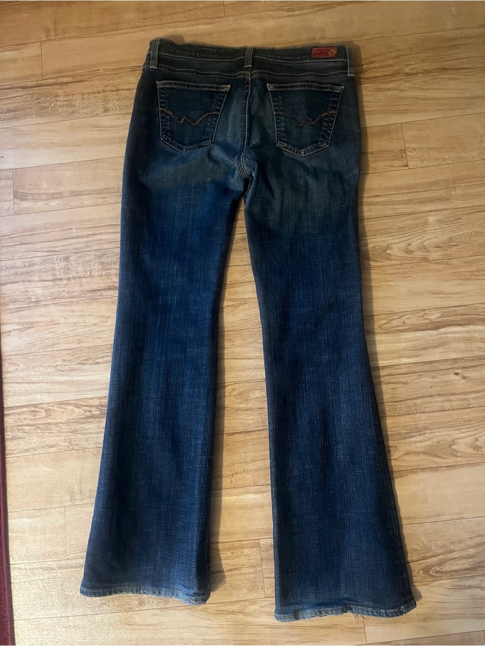 AG Adriano Goldschmied Dark Blue Flare Jeans - Picture 2 of 4